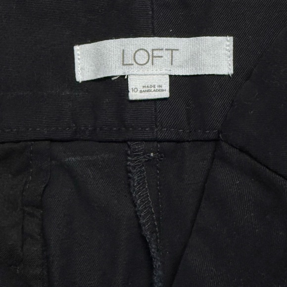 Loft The Riviera Black Twill Shorts Size 10 - Picture 3 of 8